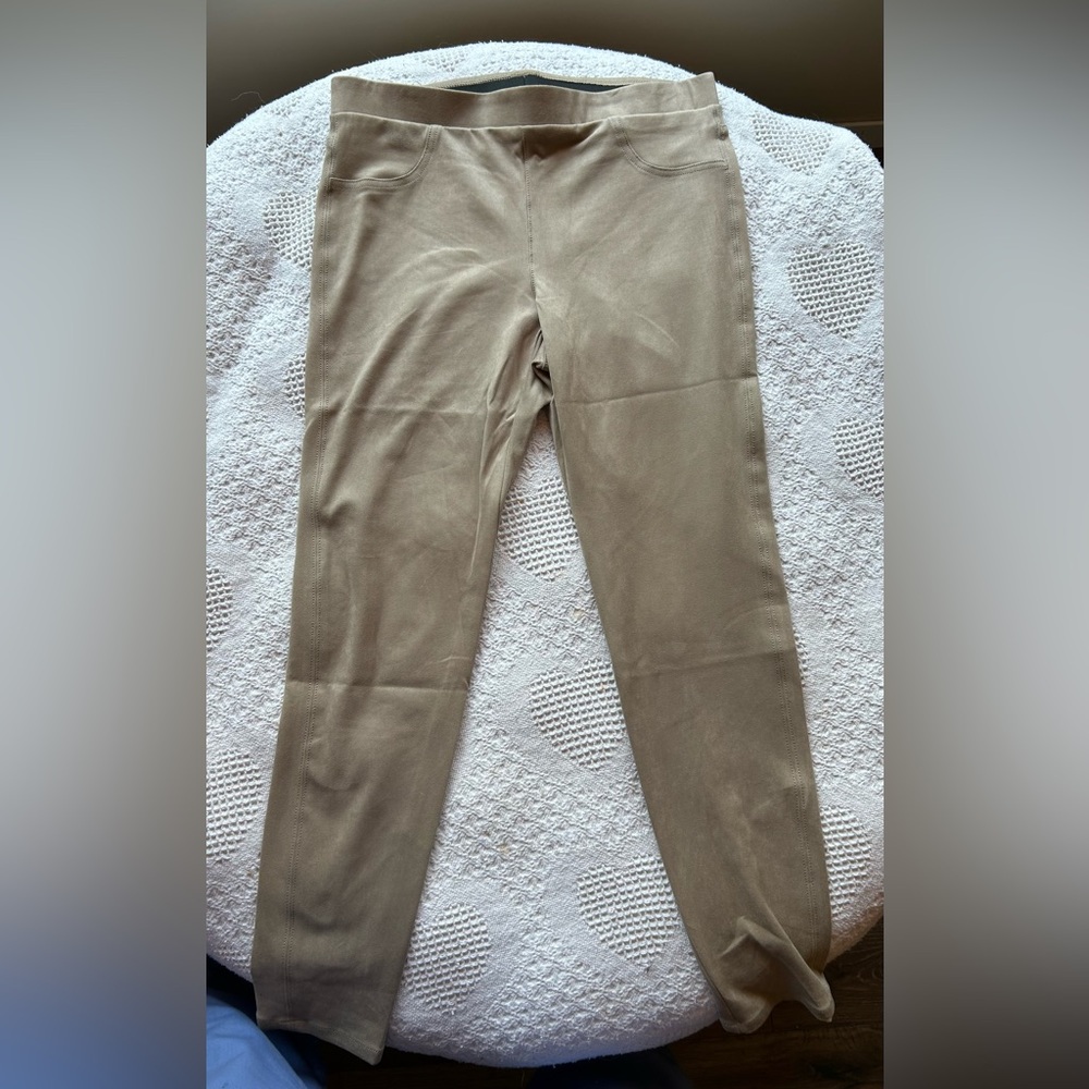 Karen Kane Faux Suede Beige Pants